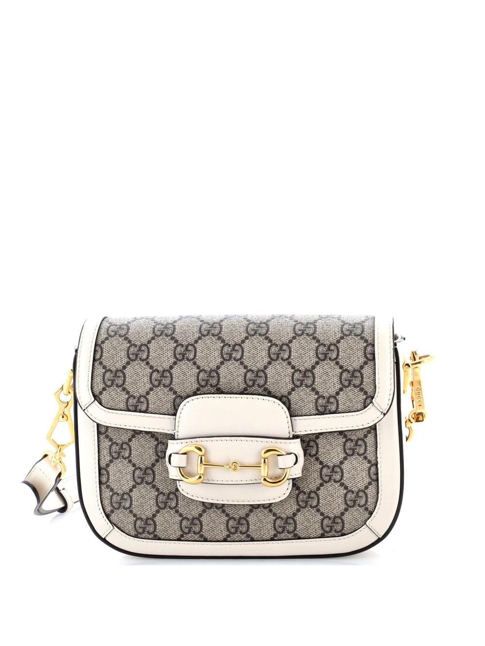 Gucci Horsebit Shoulder Bag Gg Coated #377412G20B